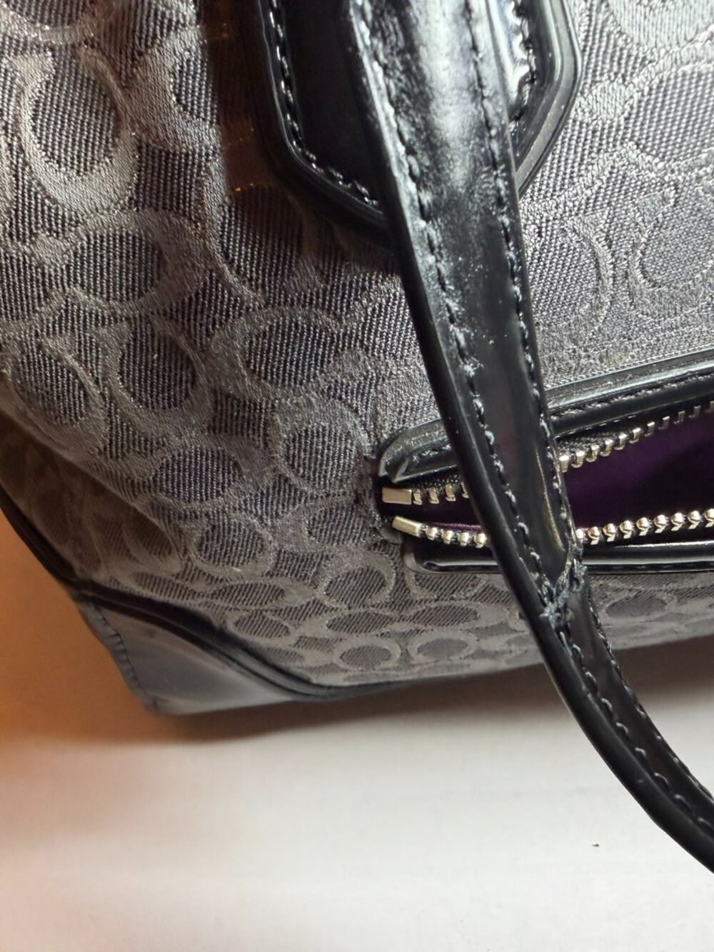 Coach Poppy Signature Metallic East West Satchel - NWT (Please Read Description) - Picture 14 of 14
